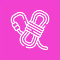 Rope & Clip Icon – Pink Rope & Clip Icon - Pink