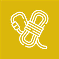 Rope & Clip Icon – Yellow Rope & Clip Icon - Yellow