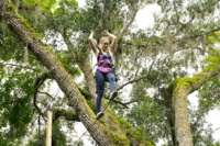 Woman Climbs Commando Course