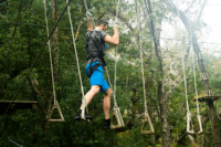 Man Climbs Commando Course