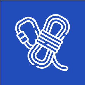 Rope & Clip Icon - Blue
