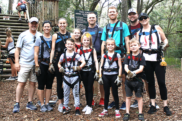 Large Family Group In Harnesses