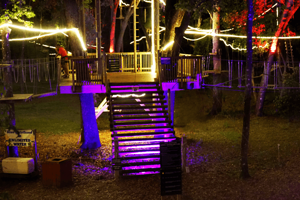 Course Lit Up At Night