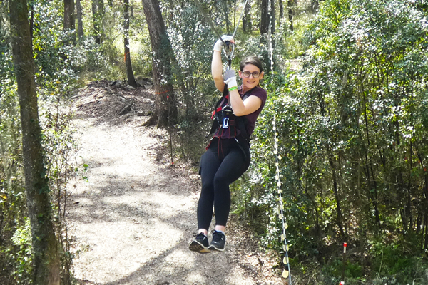 Guest Zips on Waterfall Course